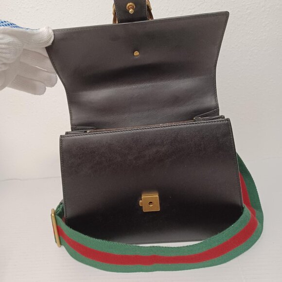 GUCCI Dionysus Bamboo Black Leather Satchel 770-092025 - Picture 10 of 16